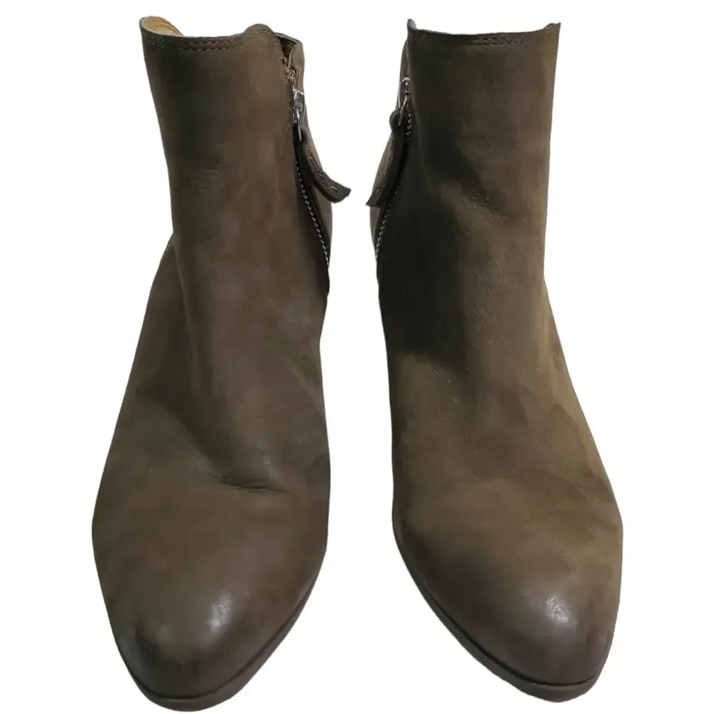 Frye | Judith, Suede Pull on Side Zip Ankle Boots | Size 9